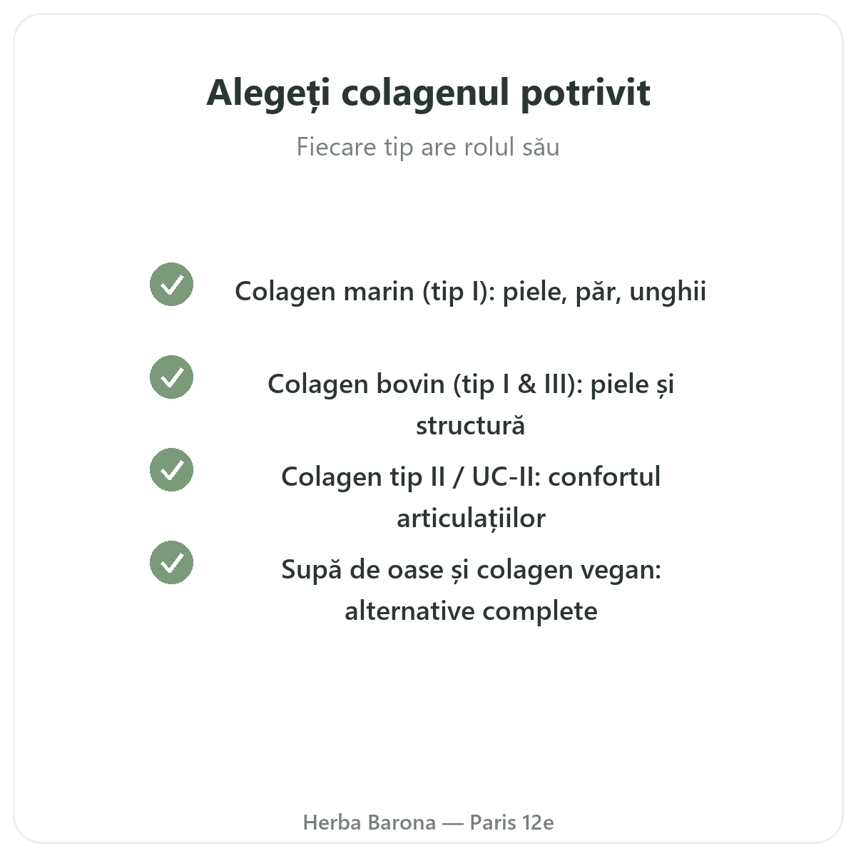 Colagen Paris - angajamente de calitate la Herba Barona Paris, arondismentul 12