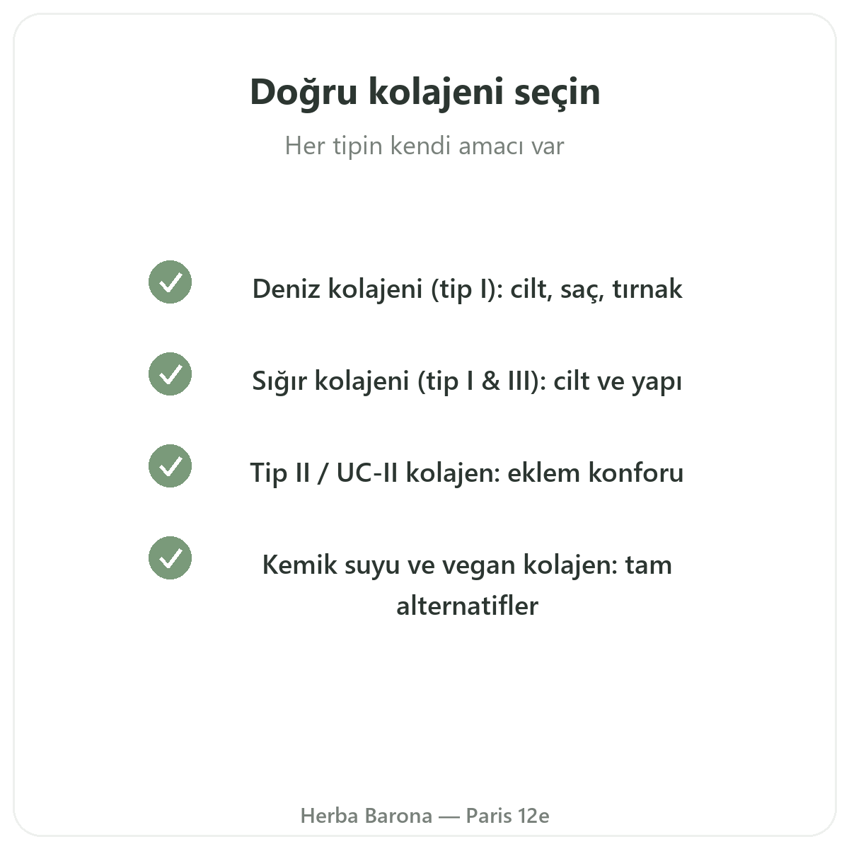 Kolajen Paris - Herba Barona Paris 12. bölgede kalite taahhütleri