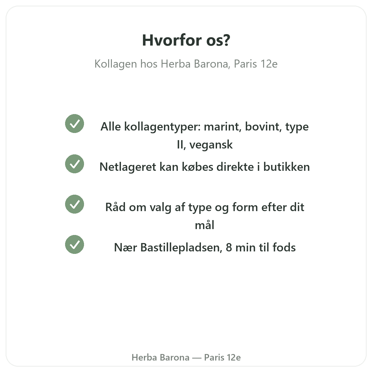 Hvorfor købe Collagen Paris i Paris hos Herba Barona Paris 12