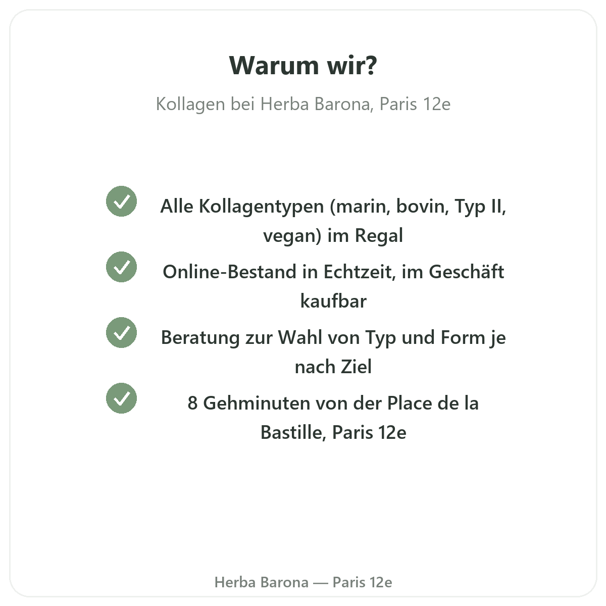 Warum Kollagen in Paris bei Herba Barona kaufen