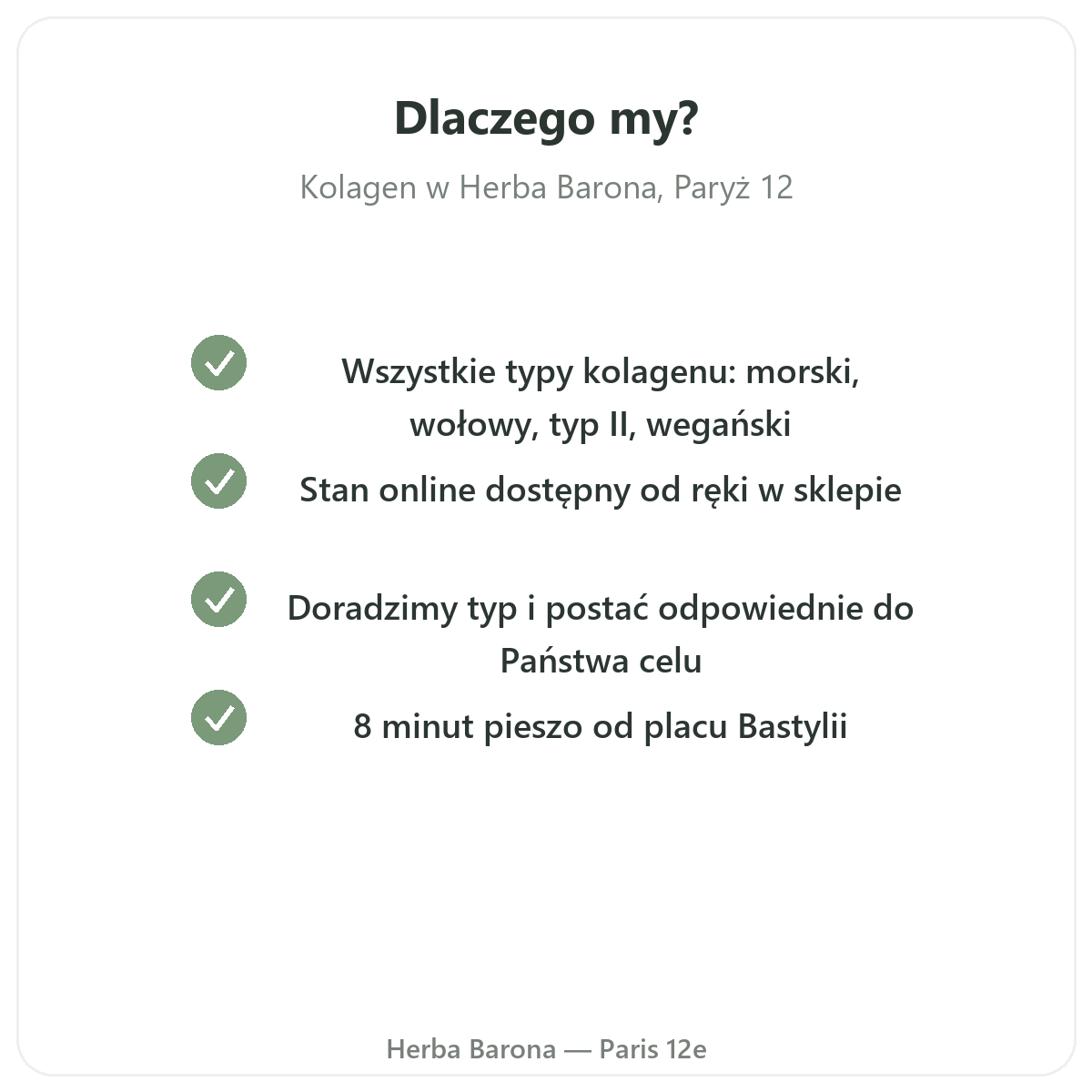 Dlaczego kupić kolagen w Paryżu w Herba Barona Paris 12e