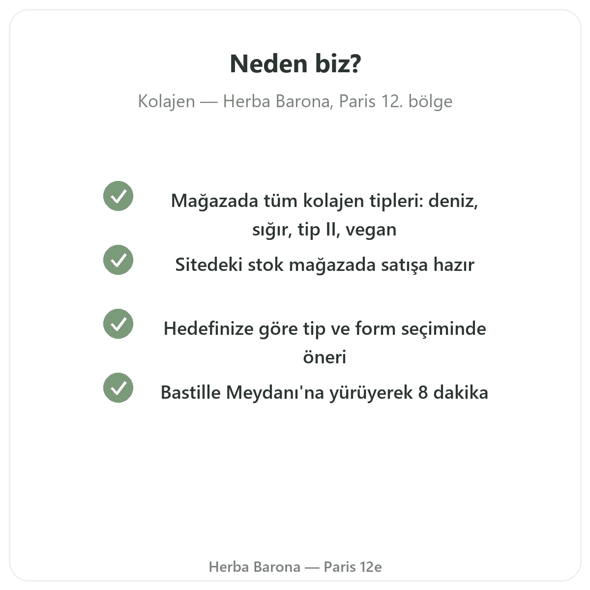 Kolajen neden Paris’te Herba Barona Paris 12. bölgeden alınmalı