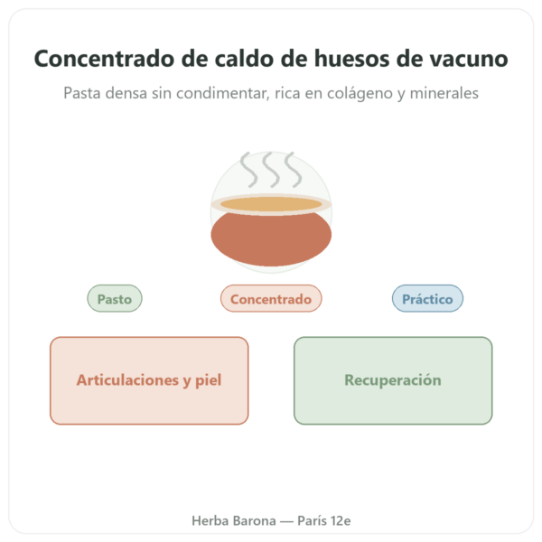 Concentrado de Caldo de Huesos de Vacuno Bio – 220 g – Jarmino presentación Paris Herba Barona