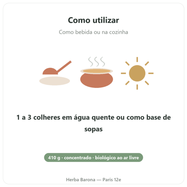 Concentrado de caldo de ossos de frango (410g) – Jarmino modo de uso e dosagem Paris Herba Barona