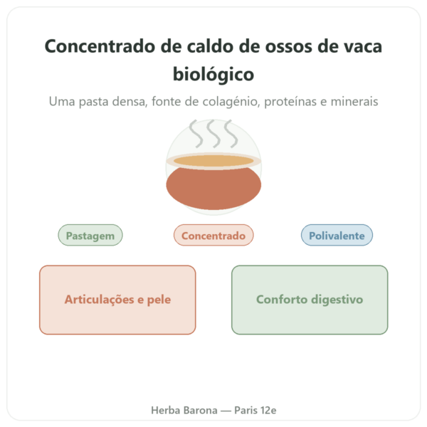 Concentrado de caldo de ossos de vaca biológico 440g – Jarmino apresentação Paris Herba Barona