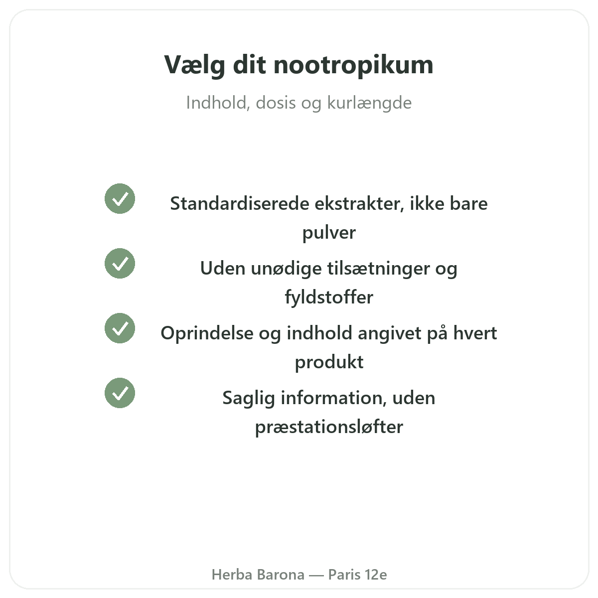 Kosttilskud til koncentration og fokus - vigtige aktivstoffer at vælge hos Herba Barona Paris 12