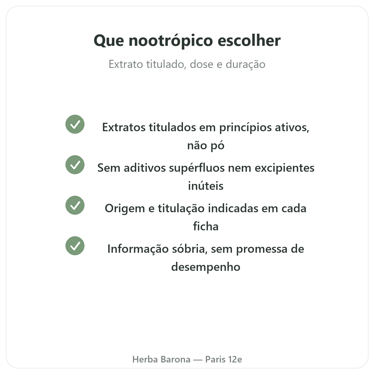 Suplementos concentração e foco - activos-chave a escolher na Herba Barona Paris 12e