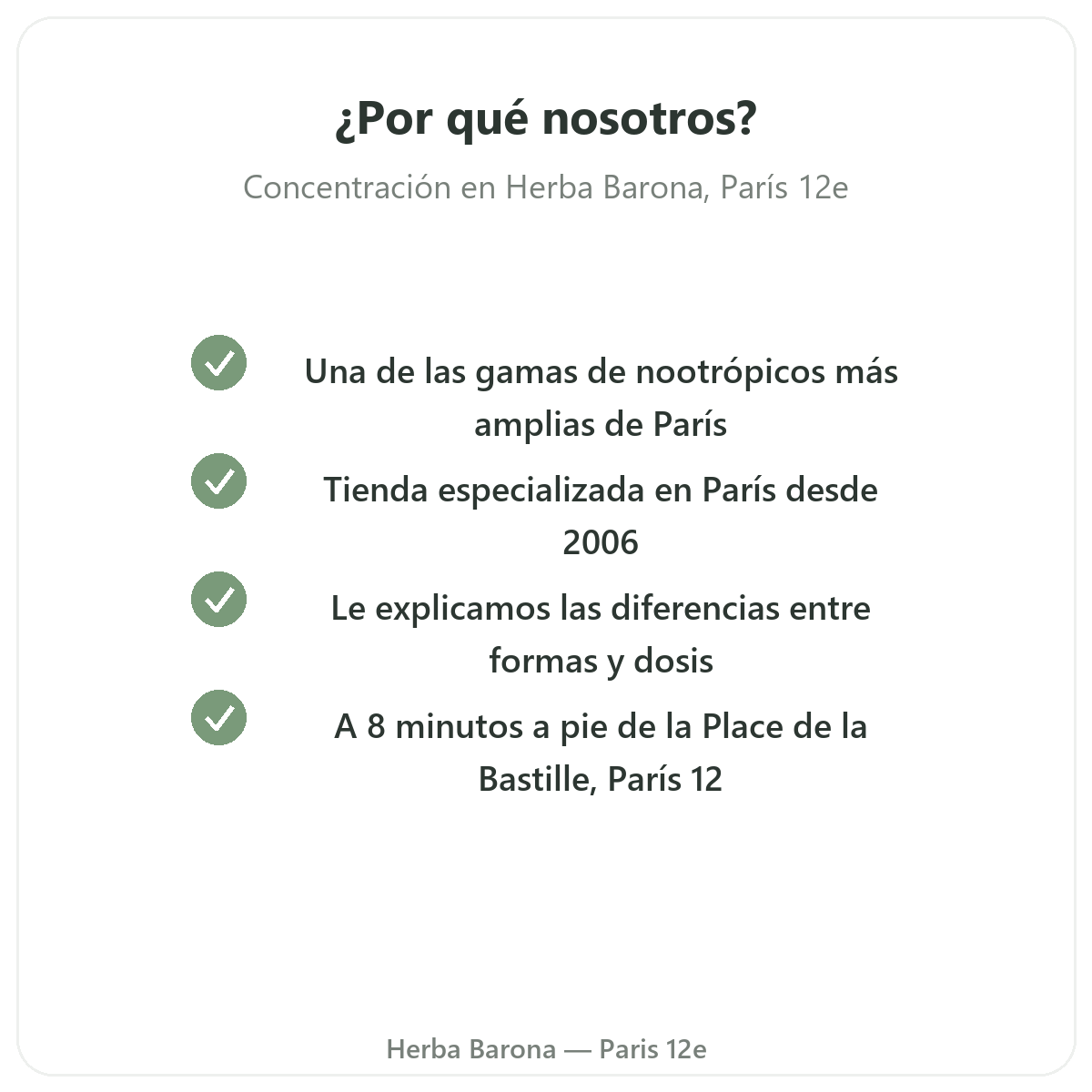 Por qué comprar complementos para la concentración y el enfoque en París en Herba Barona París 12e