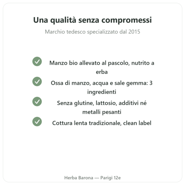 Concentrato di brodo d'ossa di manzo bio 440g – Jarmino qualità Paris Herba Barona