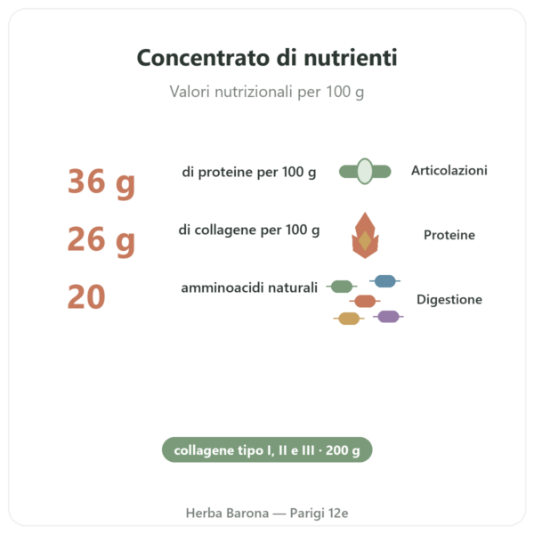 Concentrato di brodo d'ossa di pollo (200g) – Jarmino benefici e dati chiave Paris Herba Barona