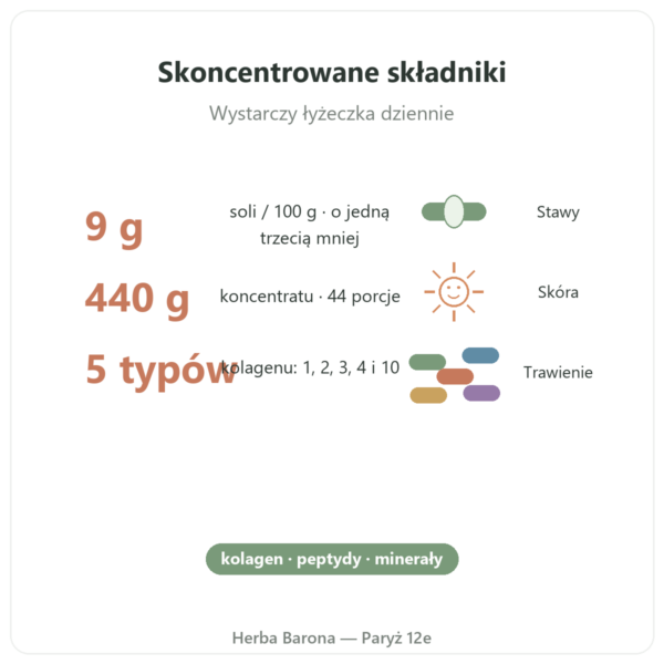 Koncentrat bulionu z kości wołowych o obniżonej zawartości soli 440 g – Jarmino prezentacja Paris Herba Barona