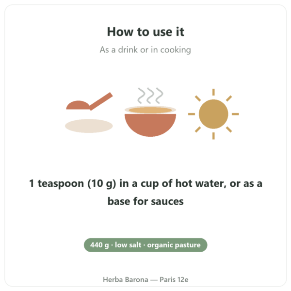 Low-Salt Beef Bone Broth Concentrate 440 g – Jarmino how to use Paris Herba Barona