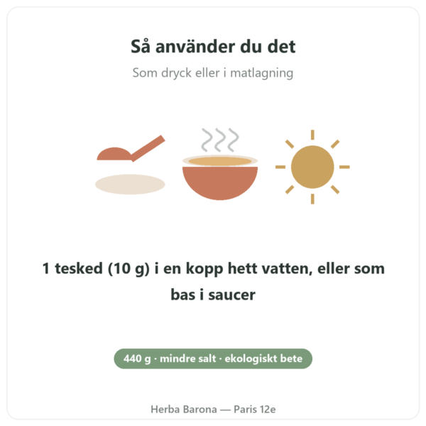 Benbuljongskoncentrat med mindre salt 440 g – Jarmino användning Paris Herba Barona