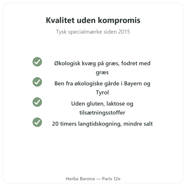 Oksebenbouillon koncentrat med mindre salt 440 g – Jarmino kvalitet Paris Herba Barona