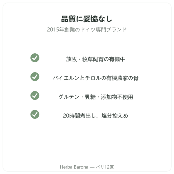 減塩 牛骨ブロス濃縮 440 g – Jarmino 品質 Paris Herba Barona