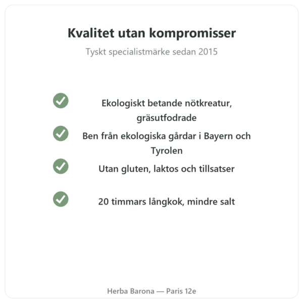 Benbuljongskoncentrat med mindre salt 440 g – Jarmino kvalitet Paris Herba Barona