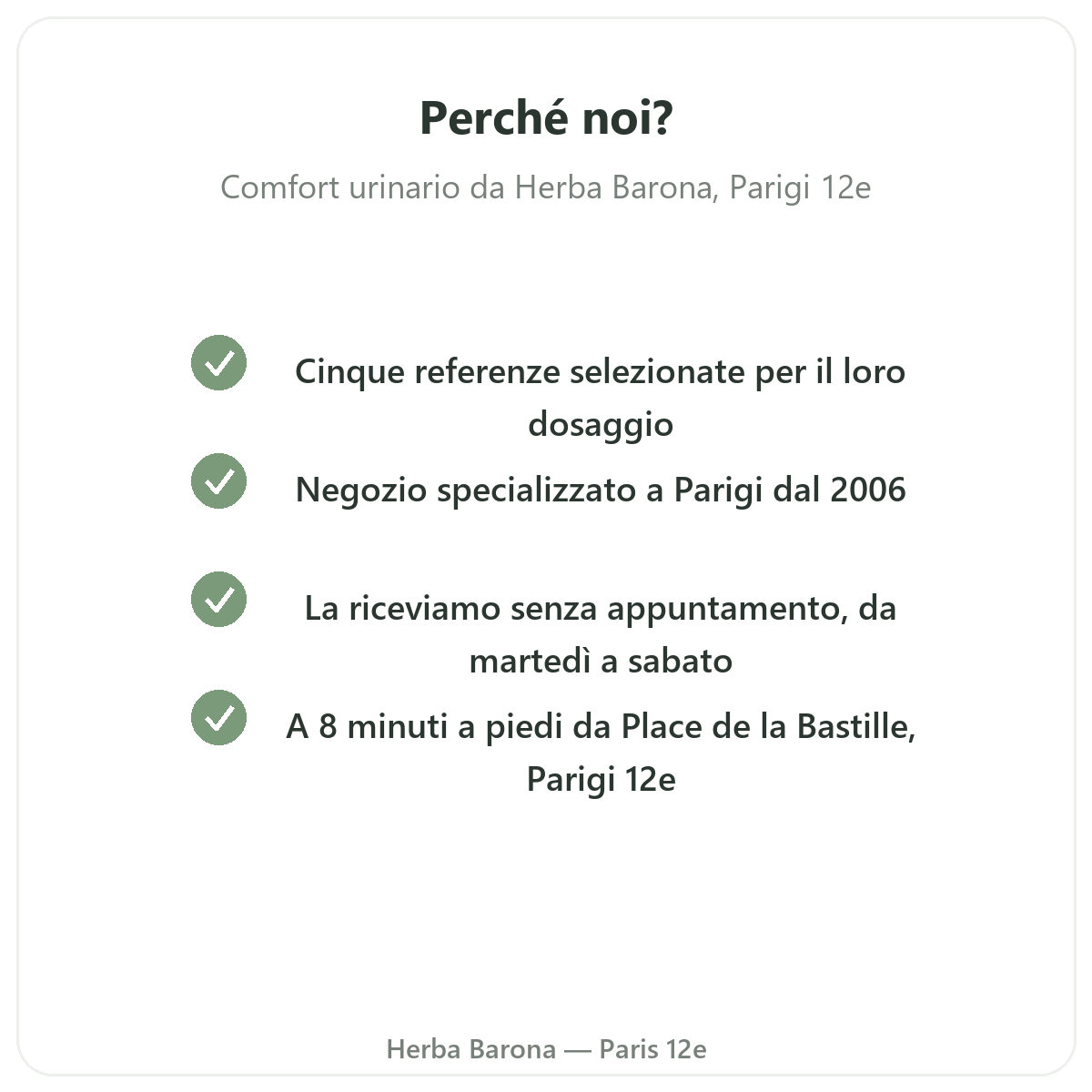 Perché acquistare Integratori comfort urinario a Parigi da Herba Barona Parigi 12e