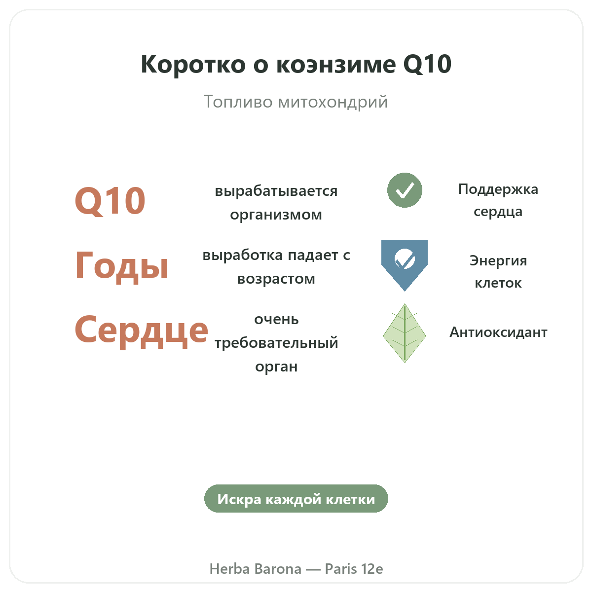 Коэнзим Q10 Париж вкратце — ключевые цифры в Herba Barona, Париж, 12-й округ