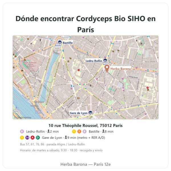 Cordyceps Bio SIHO 60 ou-trouver Paris Herba Barona