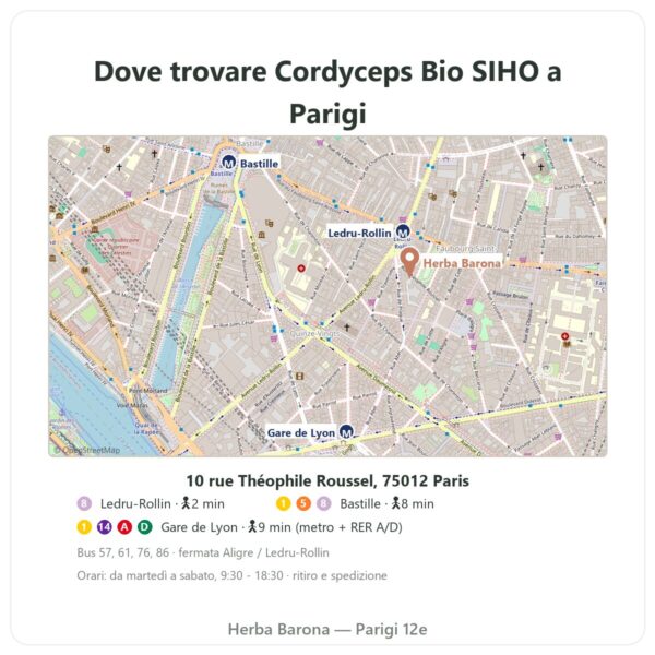 Cordyceps Bio SIHO 60 ou-trouver Paris Herba Barona