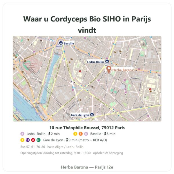 Cordyceps Bio SIHO 60 ou-trouver Paris Herba Barona