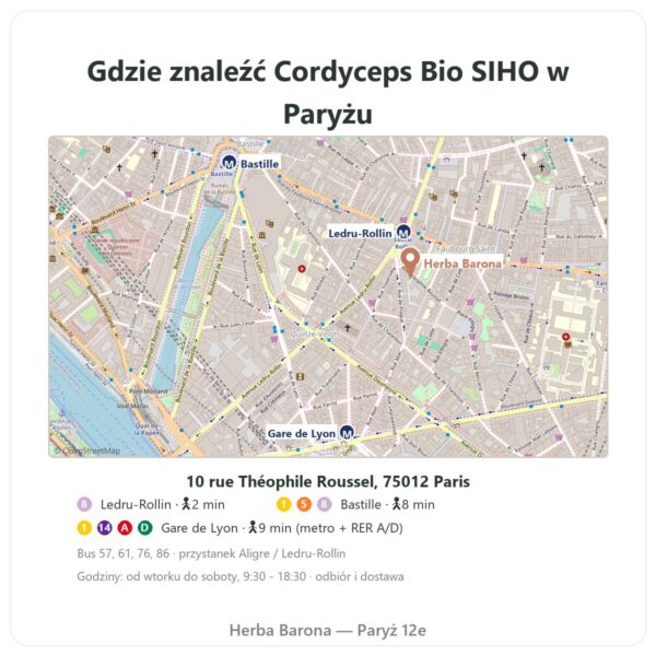 Cordyceps Bio SIHO 60 ou-trouver Paris Herba Barona