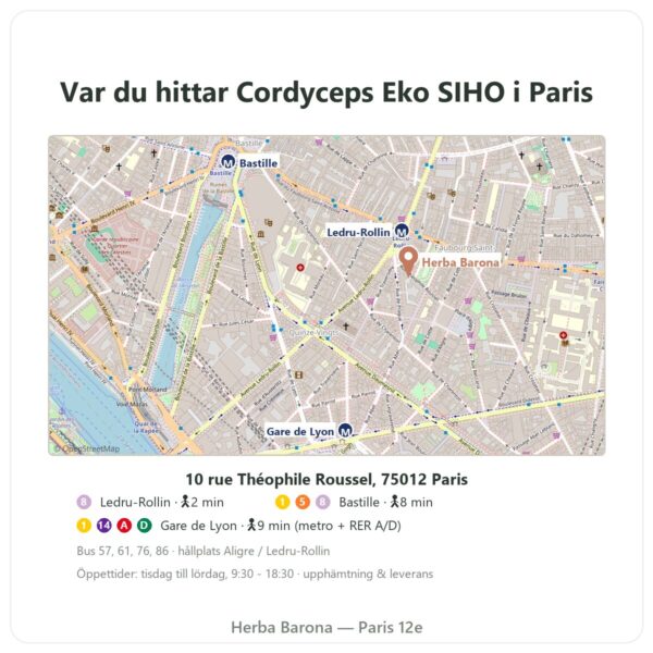 Cordyceps Eko SIHO 60 ou-trouver Paris Herba Barona