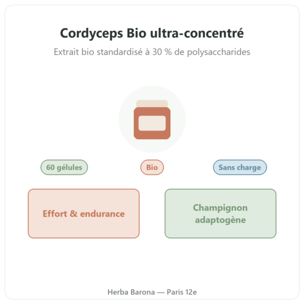Cordyceps Bio Ultra-Concentre SIHO 60 gelules presentation Paris Herba Barona