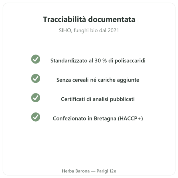 Cordyceps Bio SIHO 60 qualite Paris Herba Barona