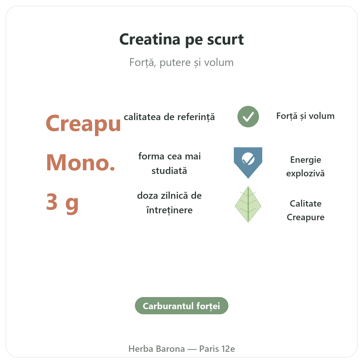 Creatină Paris pe scurt - cifre cheie la Herba Barona Paris, arondismentul 12