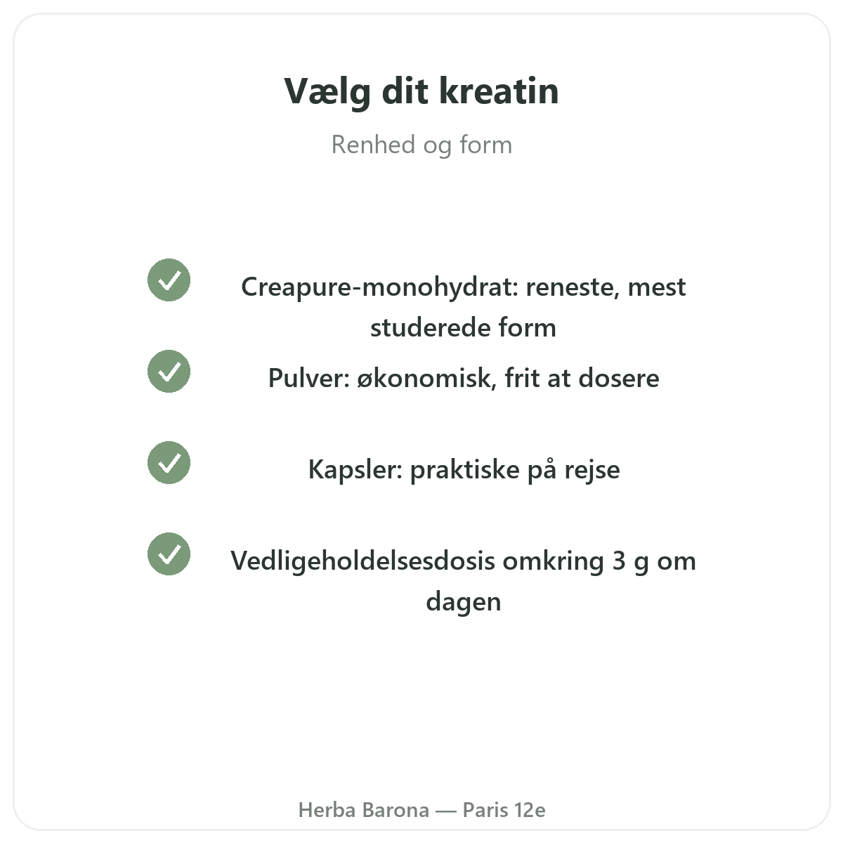 Kreatin Paris - kvalitetsløfter hos Herba Barona Paris 12