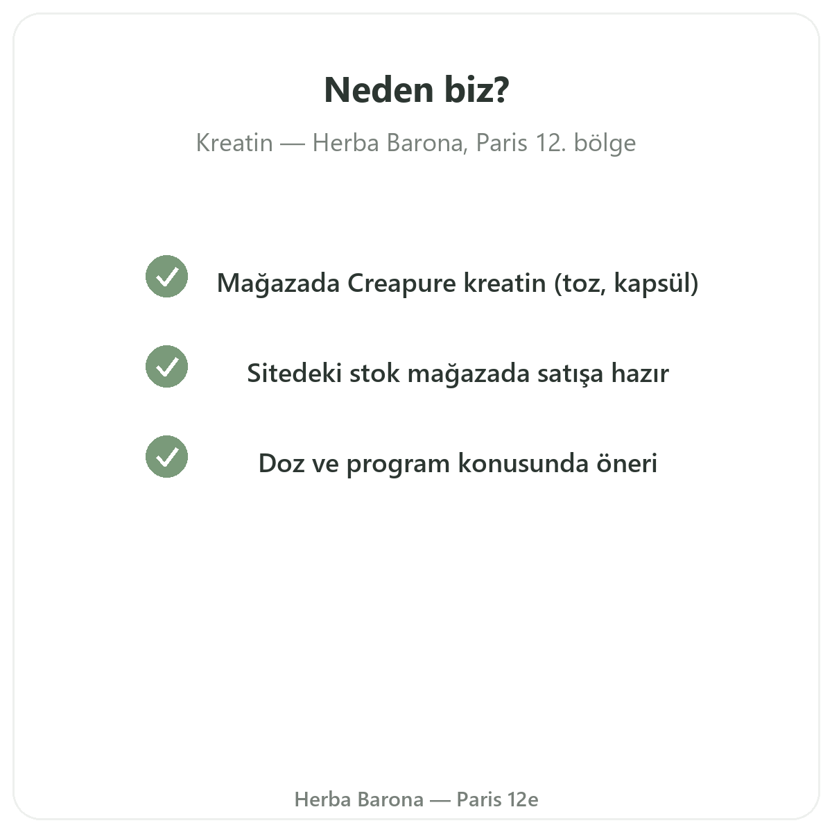 Paris’te Kreatin neden Herba Barona’dan alınmalı - Paris 12. bölge