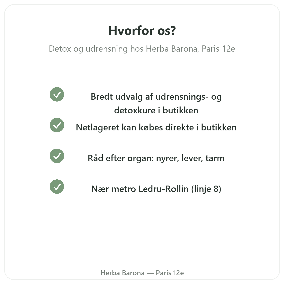 Hvorfor købe dræning og detox i Paris hos Herba Barona Paris 12