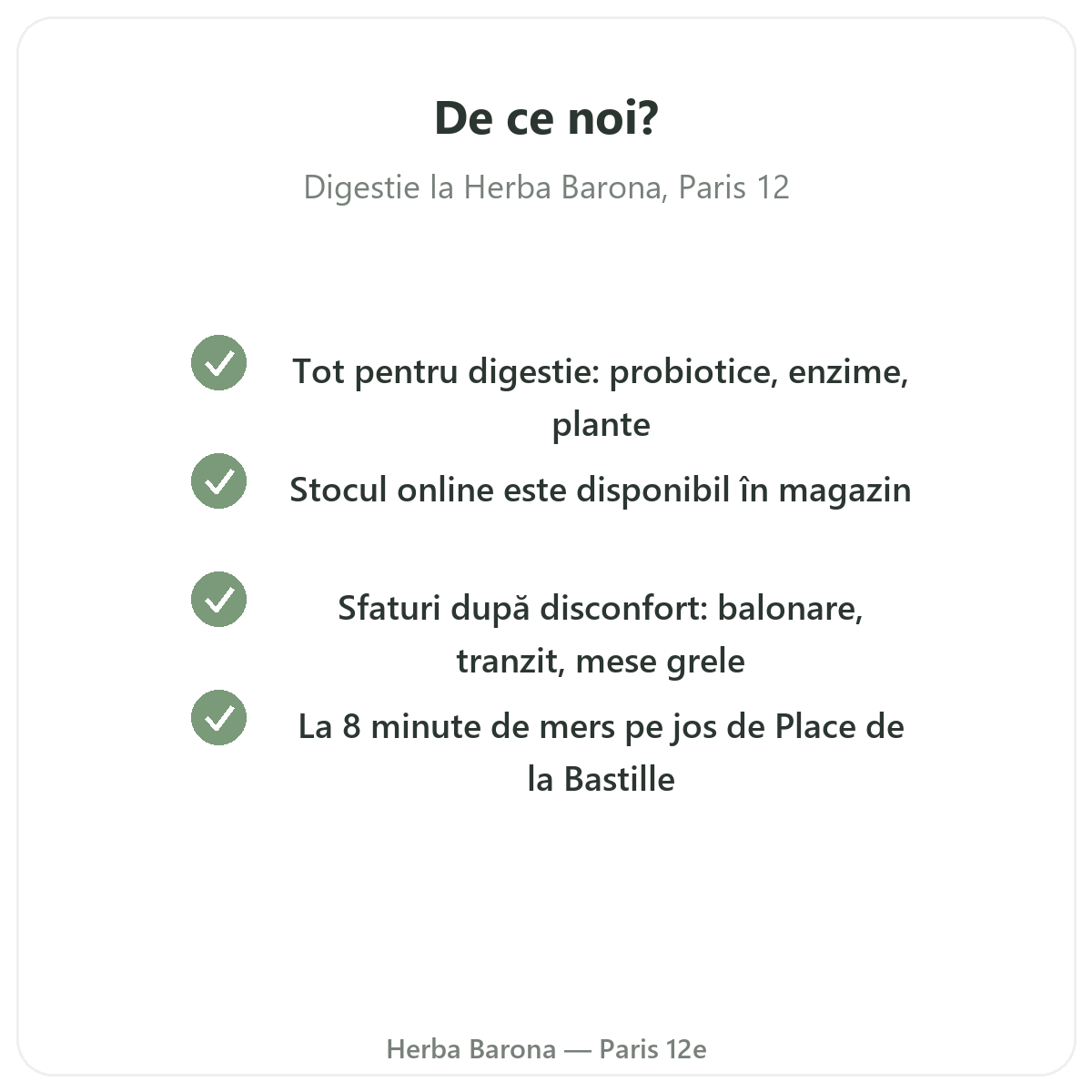 De ce să cumpărați Digestie Tranzit la Paris de la Herba Barona Paris, arondismentul 12