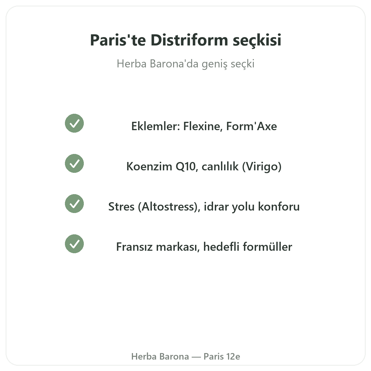 Paris’te Herba Barona’da Distriform ürün gamı