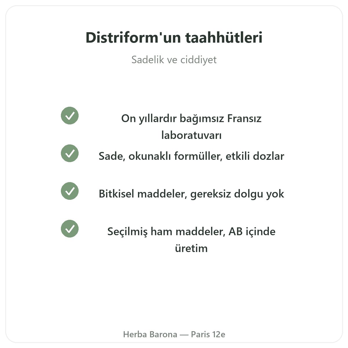 Paris’te Distriform - Herba Barona’da kalite taahhütleri ve tescilli hammaddeler