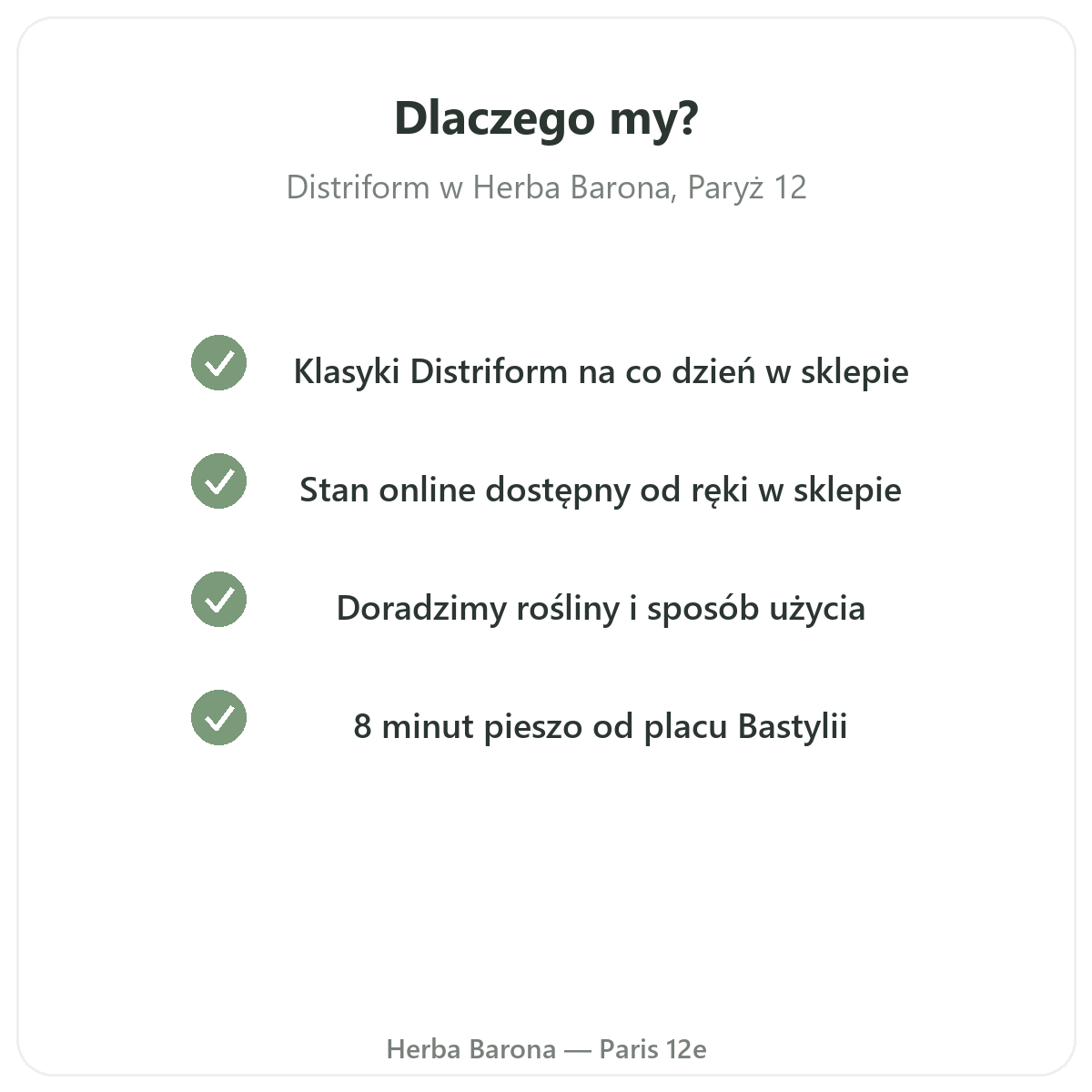 Dlaczego warto kupić Distriform w Paryżu w Herba Barona Paryż 12