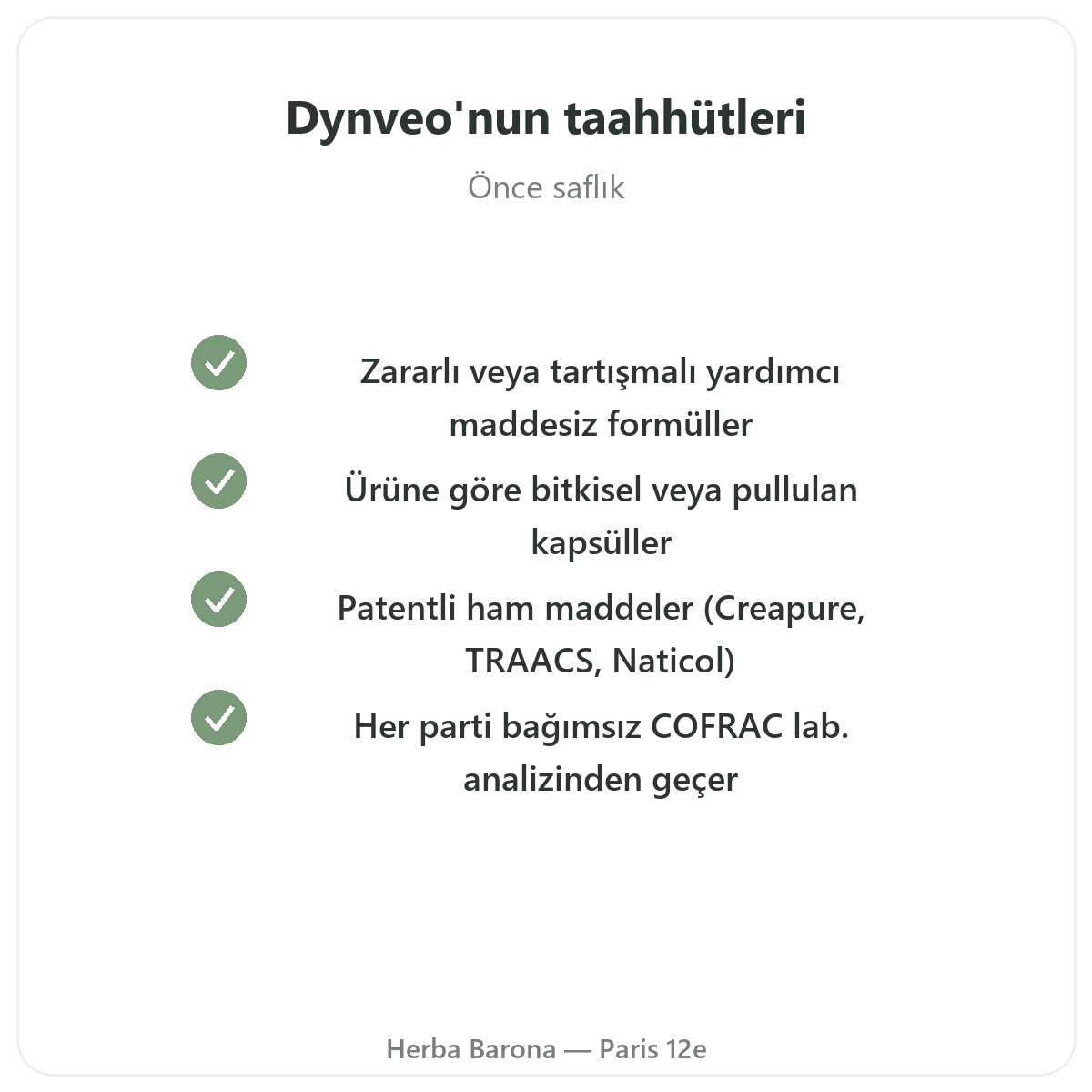 Dynveo Paris - Herba Barona’da kalite taahhütleri ve patentli hammaddeler