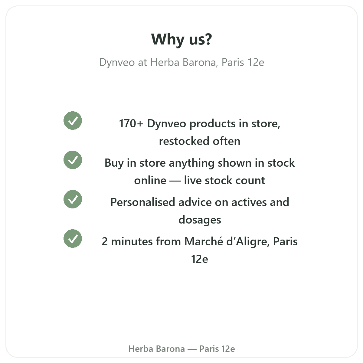 Pourquoi acheter Dynveo a Paris chez Herba Barona Paris 12e