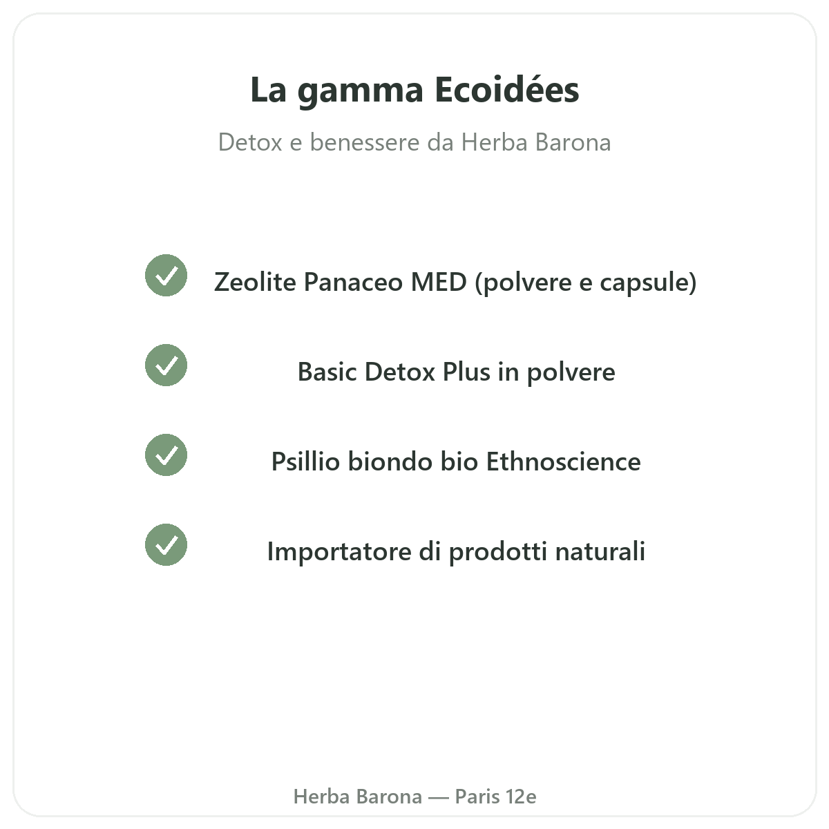 La gamma Ecoidées a Parigi da Herba Barona Parigi 12e