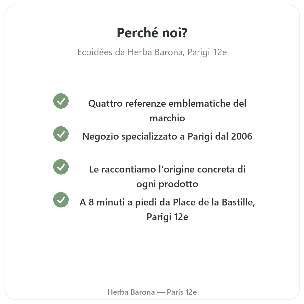 Perché acquistare Ecoidees Ethnoscience a Parigi da Herba Barona Parigi 12e
