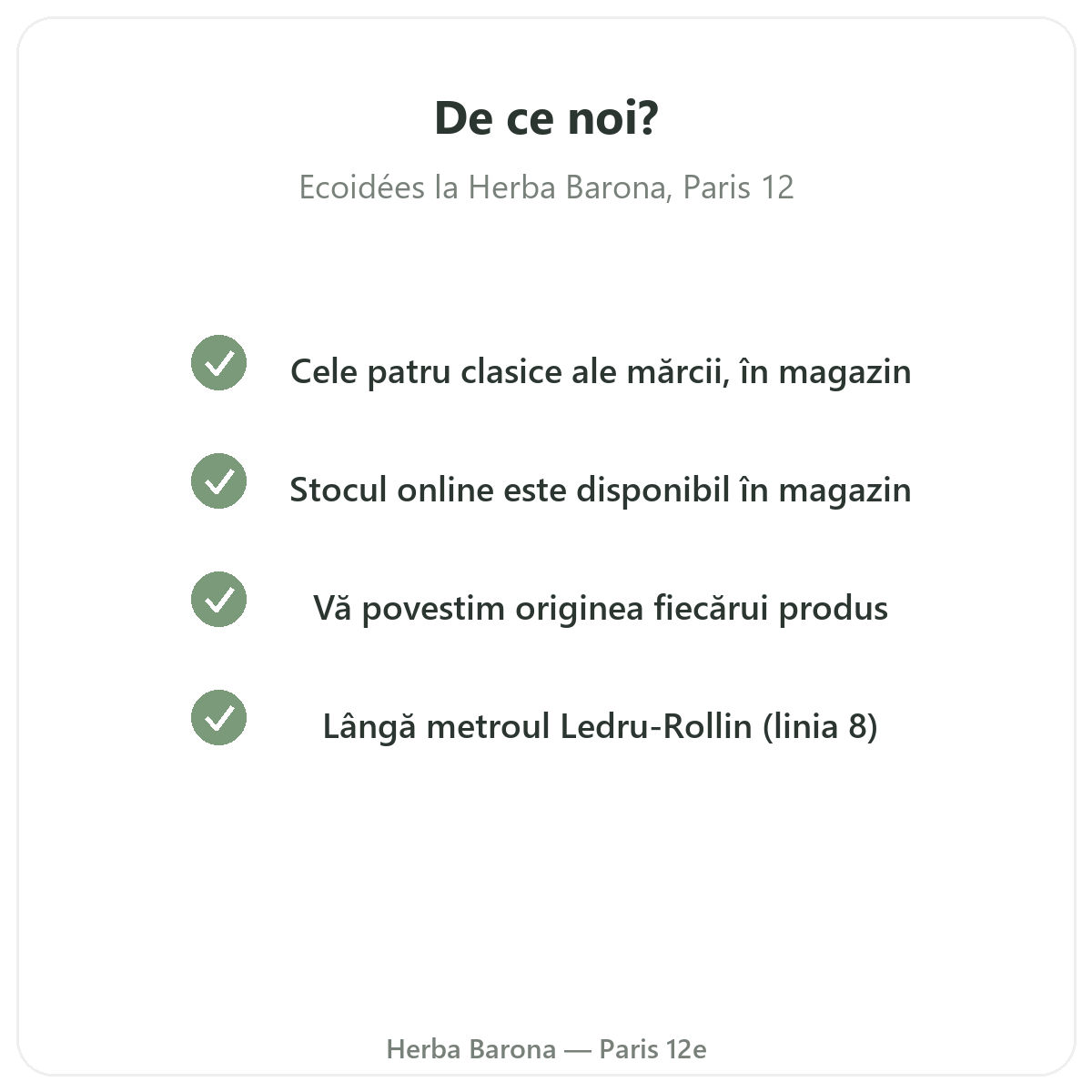 Pourquoi acheter Ecoidees Ethnoscience a Paris chez Herba Barona Paris 12e