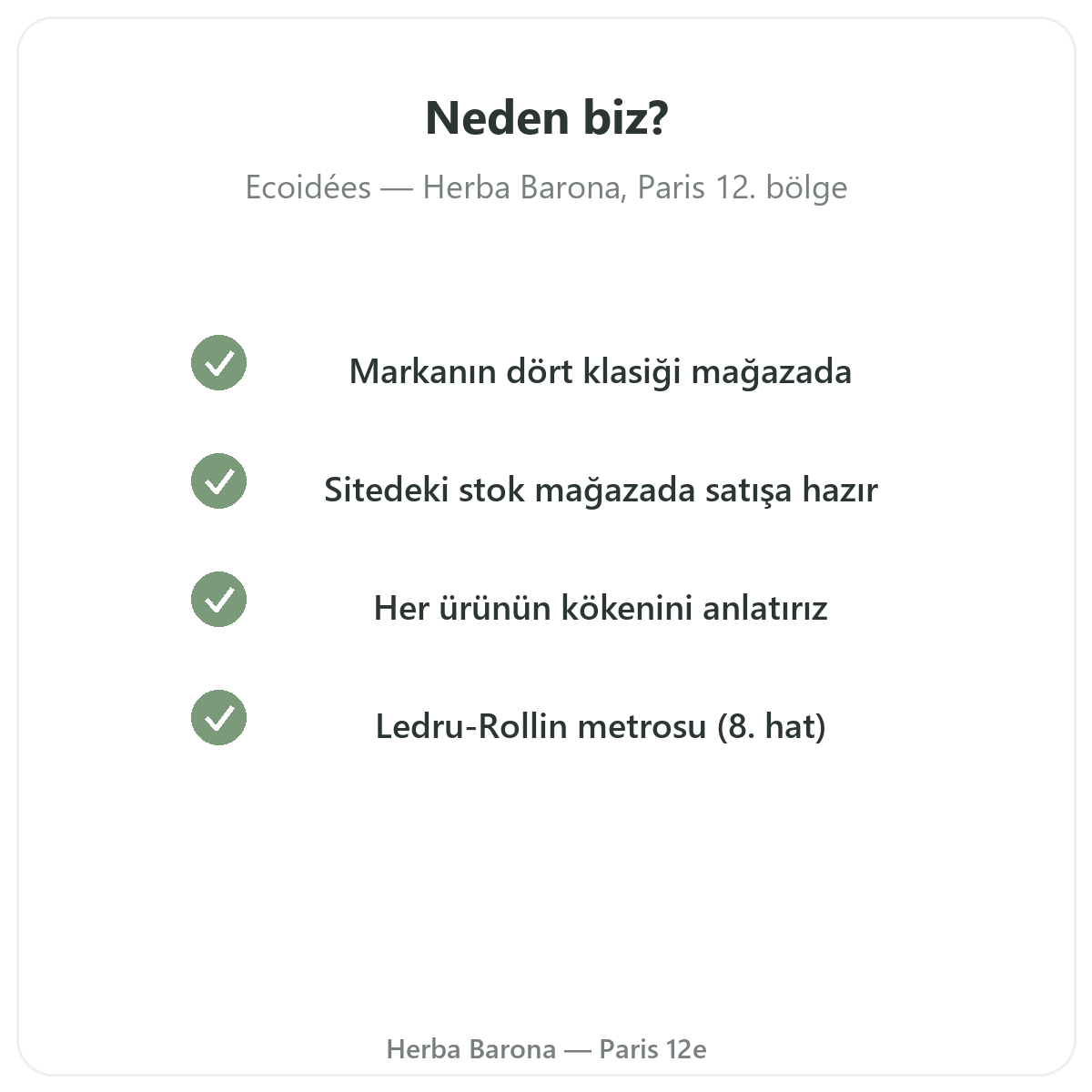 Ecoidees Ethnoscience neden Herba Barona Paris 12. bölgeden alınmalı