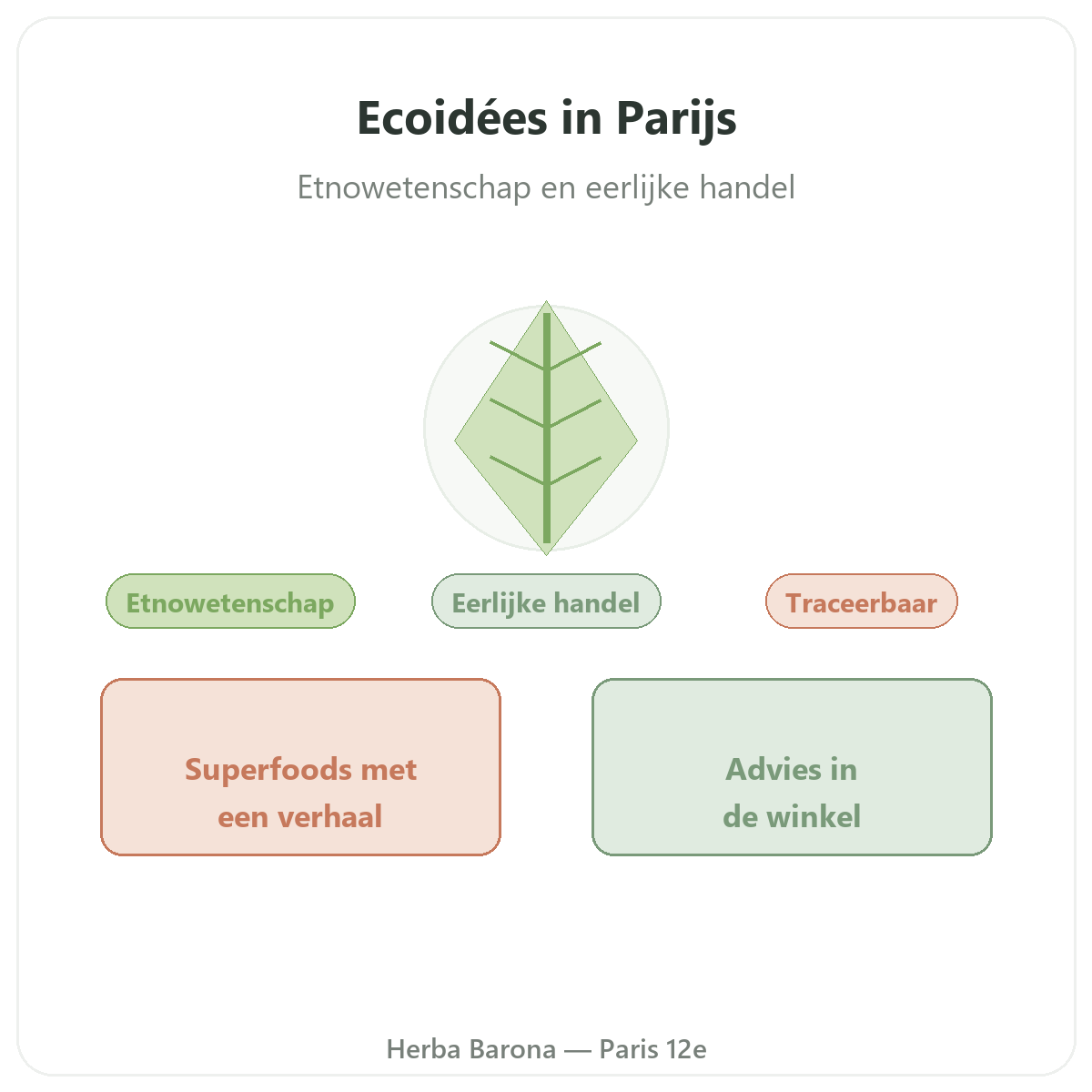 Ecoidees Ethnoscience in Parijs - bij Herba Barona Parijs