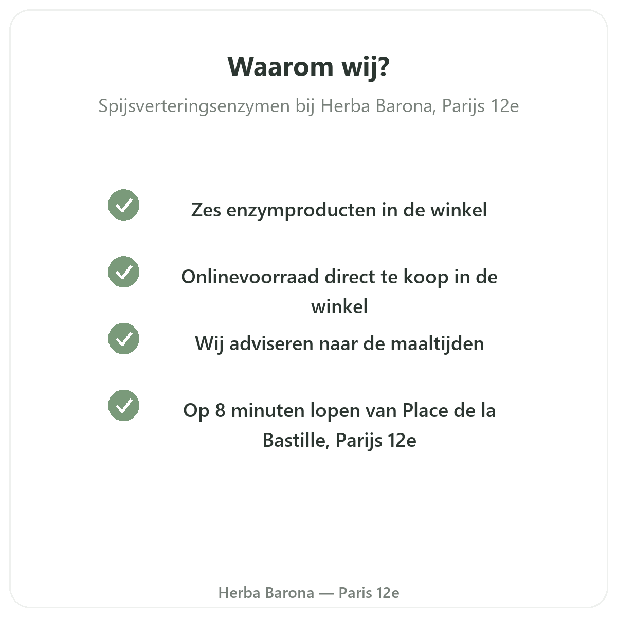 Waarom Spijsverteringsenzymen kopen in Parijs bij Herba Barona Parijs