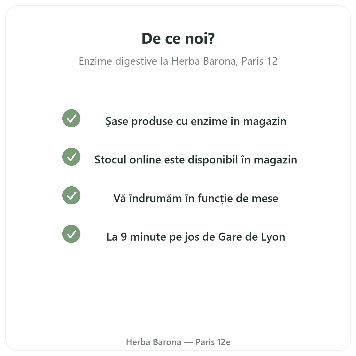 De ce să cumpărați Enzime digestive la Paris, de la Herba Barona Paris, arondismentul 12
