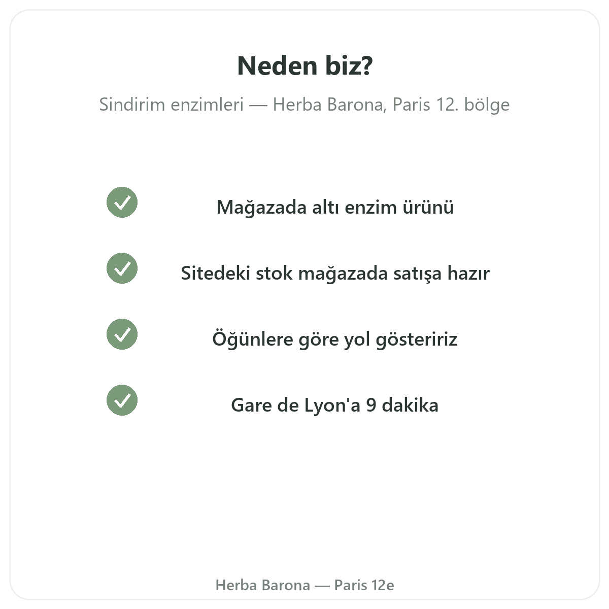 Paris’te sindirim enzimleri neden Herba Barona’dan alınmalı - Paris 12. bölge