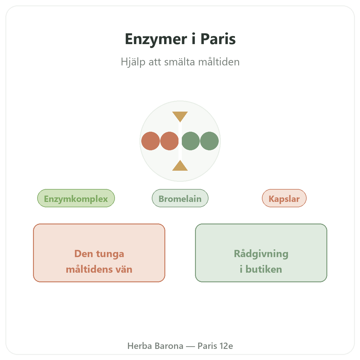 Matsmältningsenzymer i Paris - hos Herba Barona Paris 12e