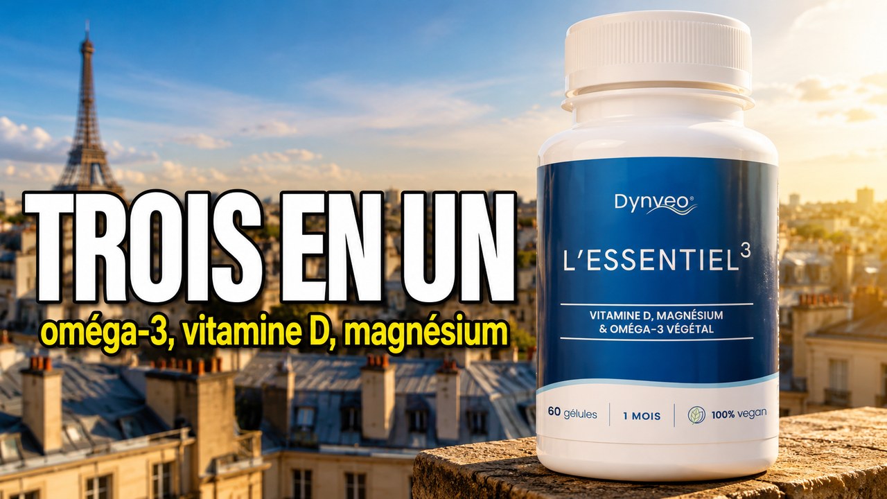 Vidéo L'essentiel 3 Dynveo oméga-3 vitamine D magnésium Paris Herba Barona
