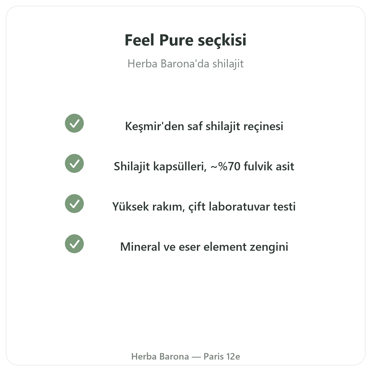 Paris’te Feel Pure ürün yelpazesi - Herba Barona Paris 12. bölge